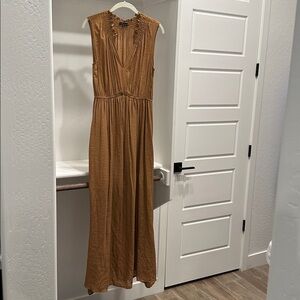 Wishlist Tan Ruffled Dress